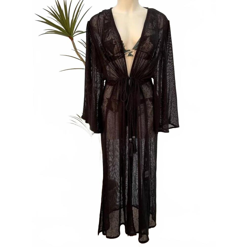 NEW CIENNA women's athena beach cover up in black
